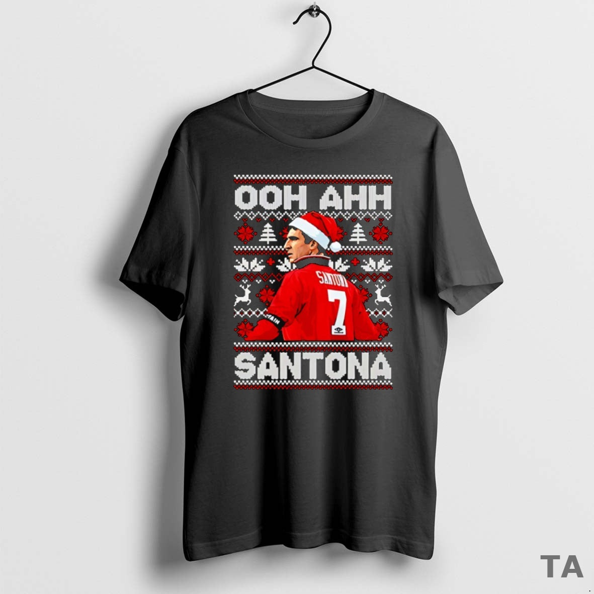 Top Ooh Ahh Santona Ugly Cantona Christmas T Shirt Sweater Hoodie, Sweatshirt | DripVista.com
