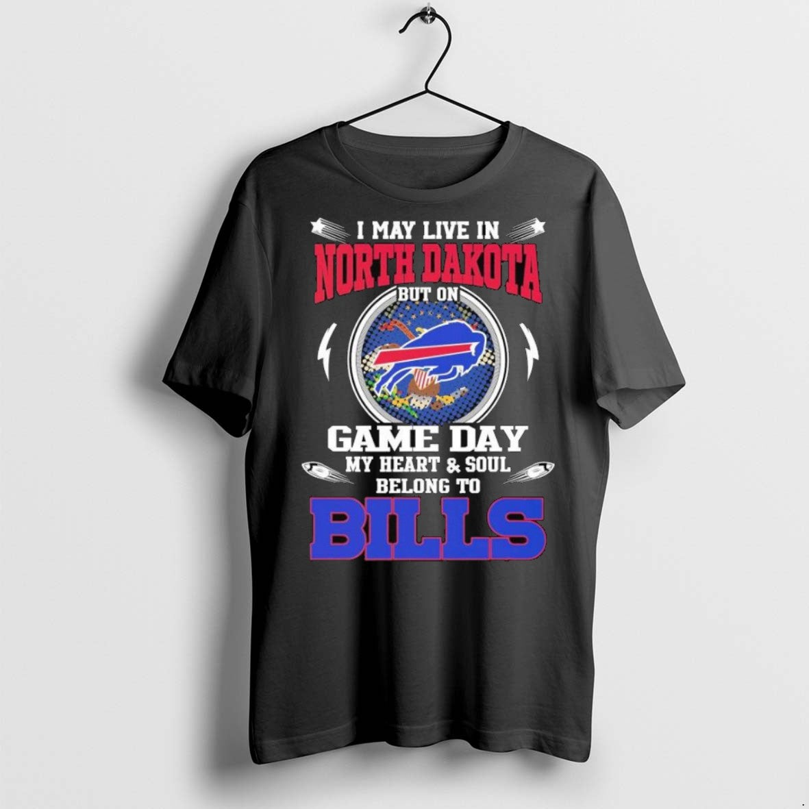 Top Premium I May Live In North Dakota But On Game Day My Heart Soul