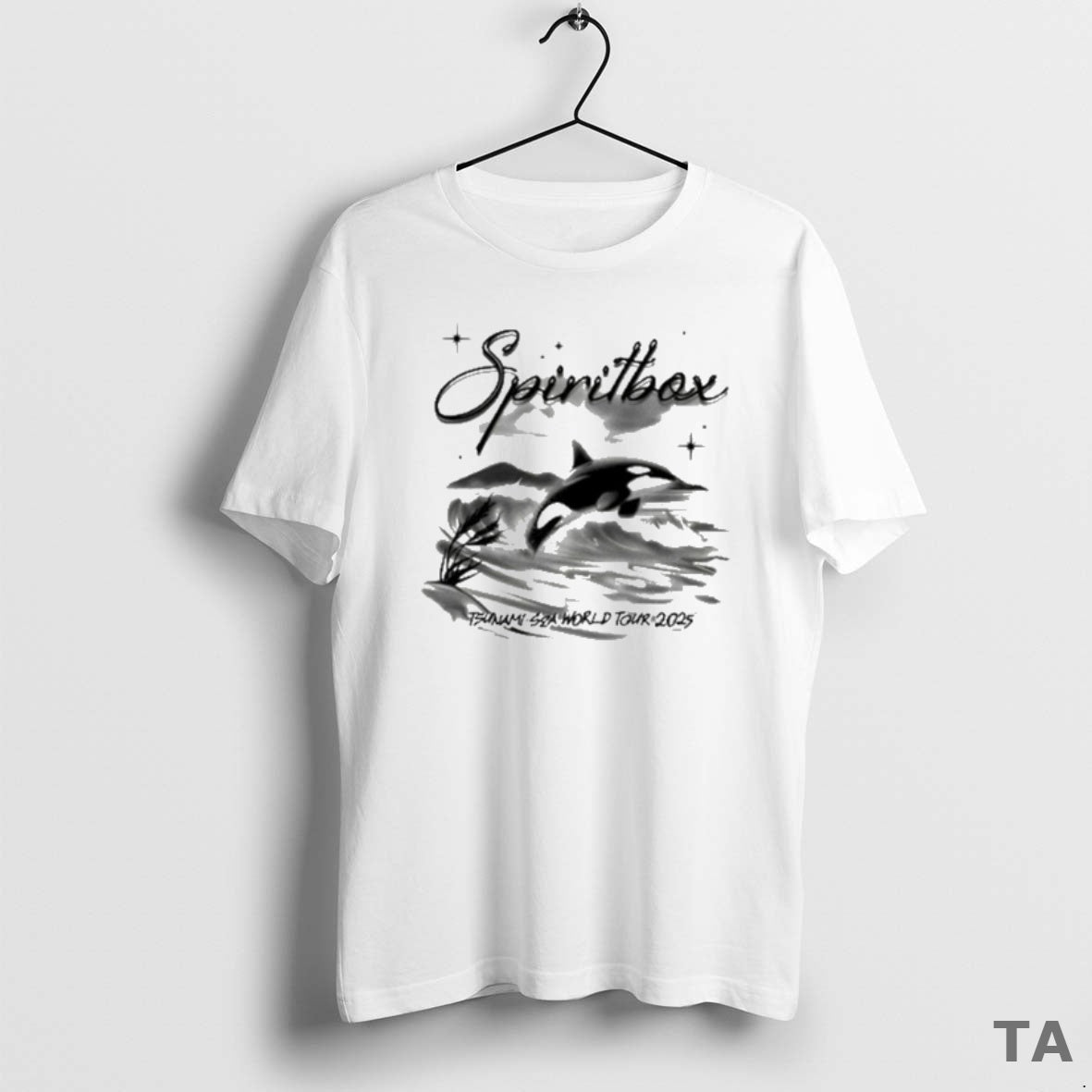 Top Spiritbox Tsunami Sea World Tour 2025 Airbrush Orca T Shirt Sweater Hoodie, Sweatshirt | DripVista.com