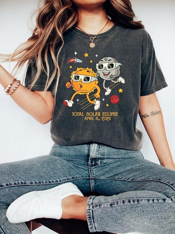 Total Solar Eclipse 2024 Funny Shirt, April 8th 2024 Shirt, Eclipse Event 2024 Shirt, Celestial Shirt Hoodie, Sweatshirt