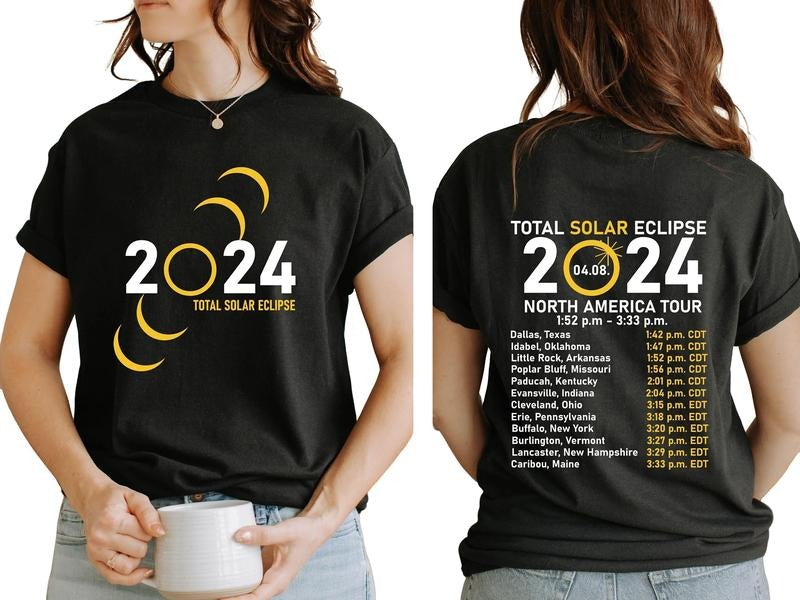 Total Solar Eclipse 2024 Shirt, April 8th 2024 Shirt, Gift for Eclipse Lover Hoodie, Sweatshirt | DripVista.com