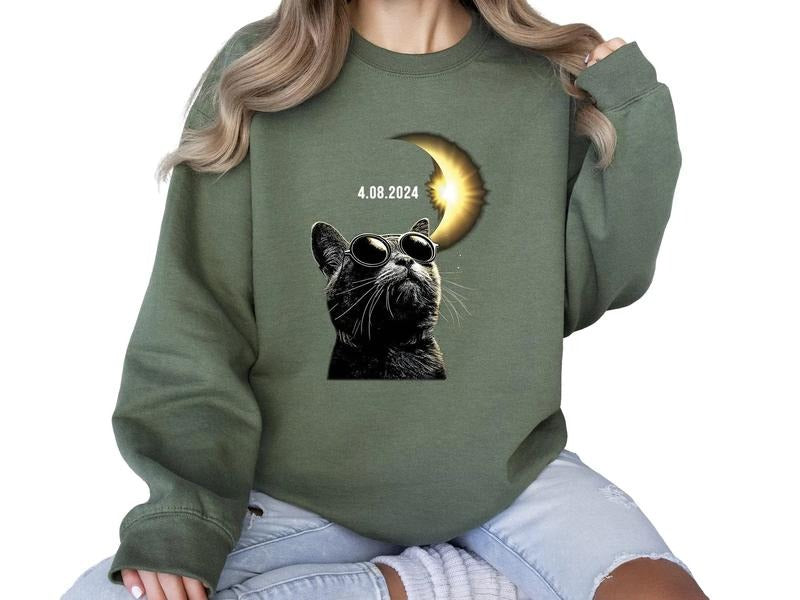 Total Solar Eclipse 2024 Sweatshirt, April 8th 2024 Shirt, Celestial Sweater, Astronomy Tee, Unisex Sweatshirt, Gifts For...
