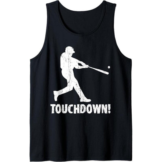 Touchdown Baseball Funny Football Joke Gift for Men Women Tank Top made in usa