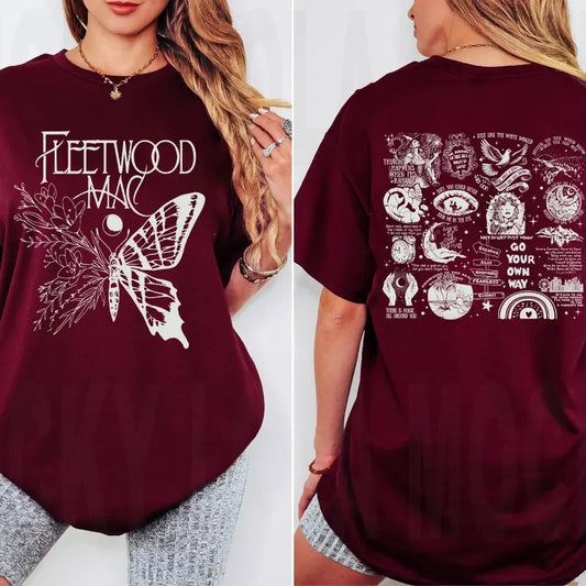 Tracklist Stevie Nicks 2 Sides Newest Shirt Sweatshirt Hoodie, Fleetwood Mac Butterfly Graphic Shirt, Gifts For Her