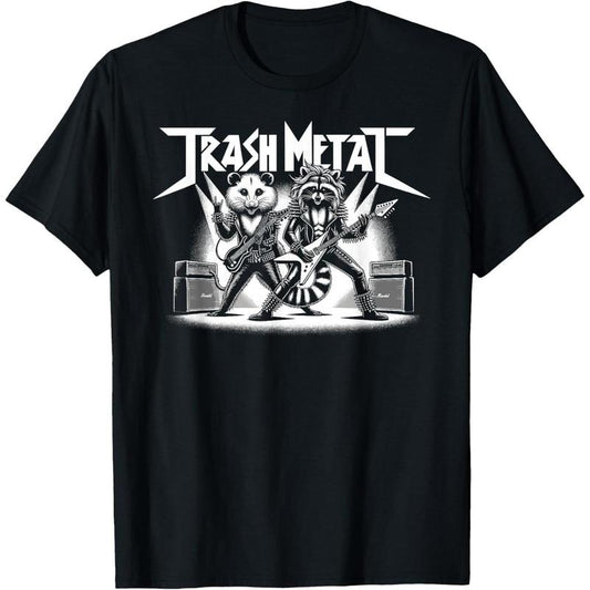 Trash Metal, Opossum Raccoon Metal Music Possum Rocker T-Shirt made in us