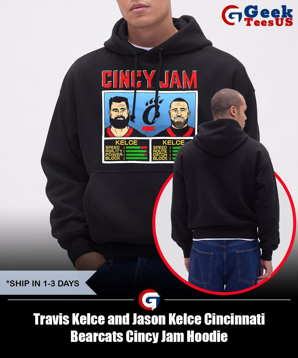 Travis Kelce and Jason Kelce Cincinnati Bearcats Cincy Jam shirt