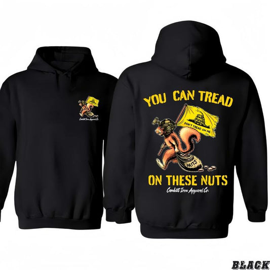 Trea.d On These Nuts T-Shirt/Hoodie Gadsden Flag T-Shirt/Hoodie, Vintage for Men and Women, Unisex Vintage Crewneck Tee - Casual