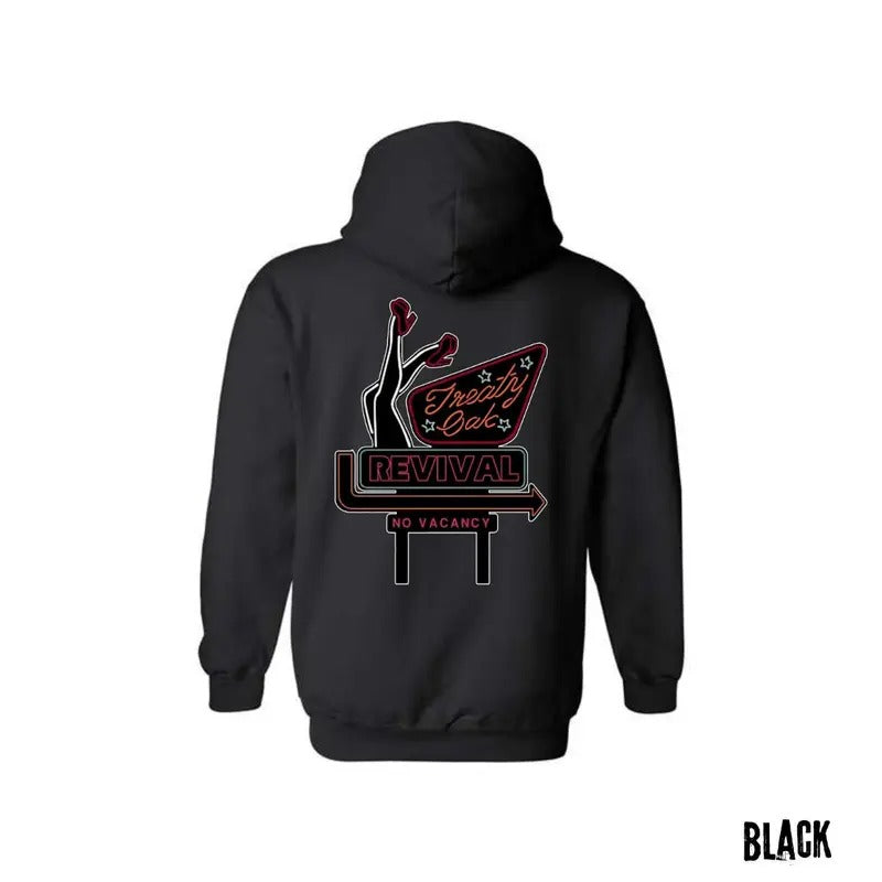 Treaty Oak Revival Back Side Printed Tshirt Sweatshirt Hoodie - Retro Neon Sign-Inspired Design With Bold Graphics...