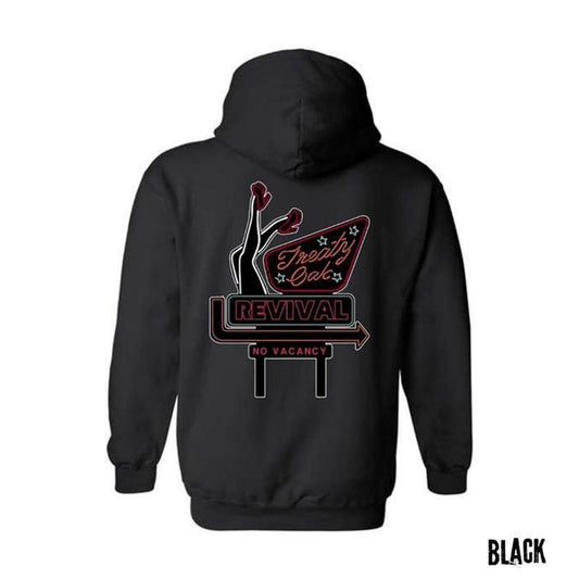 Treaty Oak Revival Hoodie Sweatshirt Tee - Retro Neon Sign-Inspired Design With Bold Graphics Menswear Sweaters Tops Wetsuit Casual Long Sleeve Pullover