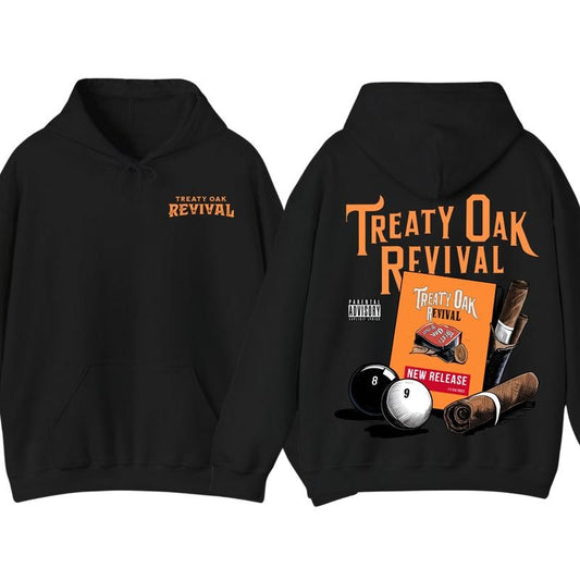 Treaty Oak Revival Hoodie, Vintage Graphic Band Pullover, New Release Concert Merch, Funny Music Streetwear Casual Apparel, Trendy Top