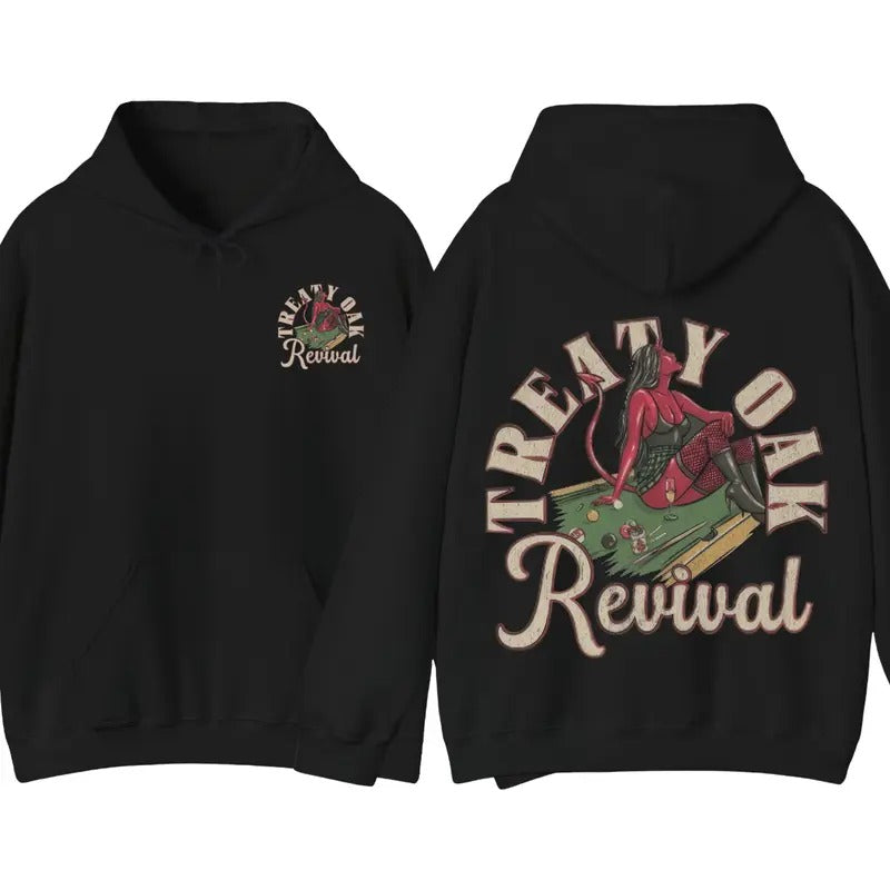 Treaty Oak Revival Shirt Hoodie, Featuring A Bold Treaty Oak Revival Devil Girl Design, Perfect For Those Who Love Music, Southern Rock Concert Gift style 02