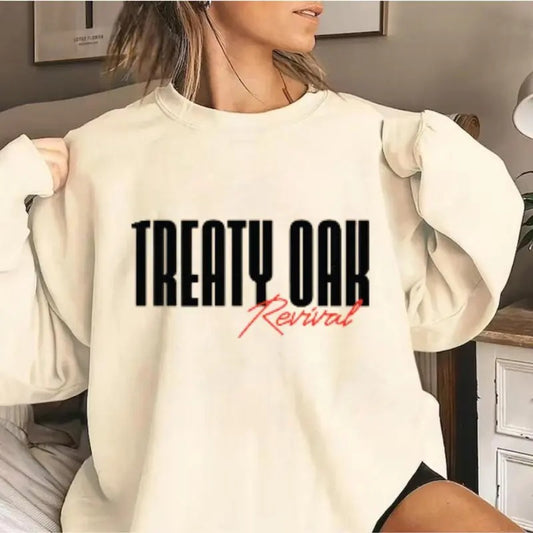 Treaty Oak Revival Sweatshirt, Featuring bold lettering design, perfect for music lovers and street style, unisex sweatshirt offering modern style.