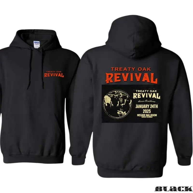 Treaty Oak Revival T-shirt Sweatshirt Hoodie - Featuring the concert date and venue, perfect for live music fans and...