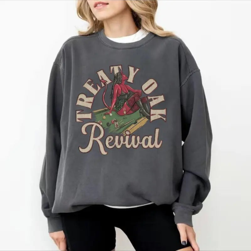 Treaty Oak Revival Tour In New Braunfels Classic Hoodie Sweatshirt And T-shirt, Music Fan Gift | DripVista.com