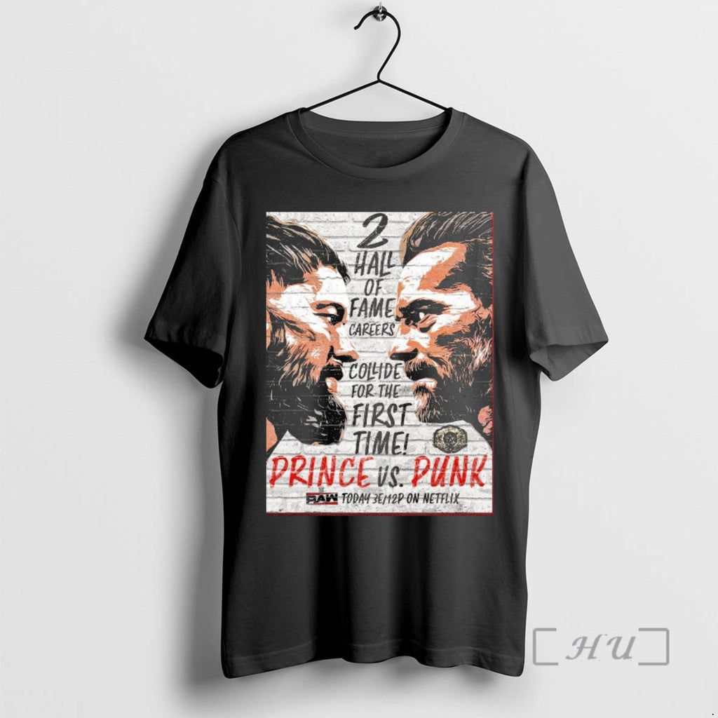 Trending 2 Hall Of Fame Careers Collde For The First Time Prince Vs Punk Premium T-Shirts, Hoodie, Sweatshirt | DripVista.com
