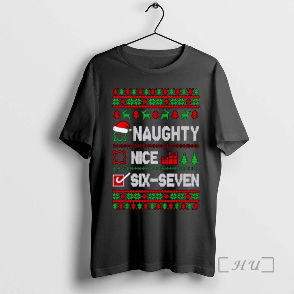 Trending 6 7 Meme Nice Naughty 67 Ugly Christmas Ornaments T-Shirts, Hoodie, Sweatshirt | DripVista.com