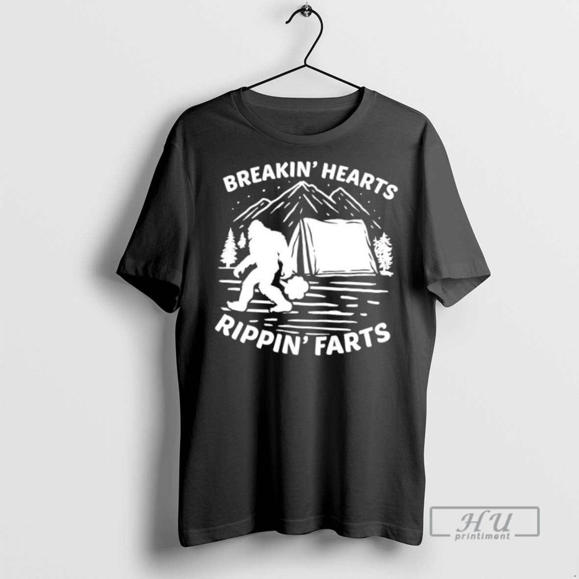Trending Bigfoot Breakin Hearts And Rippin Farts T Shirt