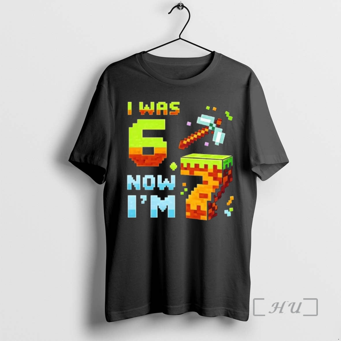 Trending Birthday I Was 6 Now Im 7 Year Old Pixel Gamer 6 7 Meme T-Shirts, Hoodie, Sweatshirt | DripVista.com
