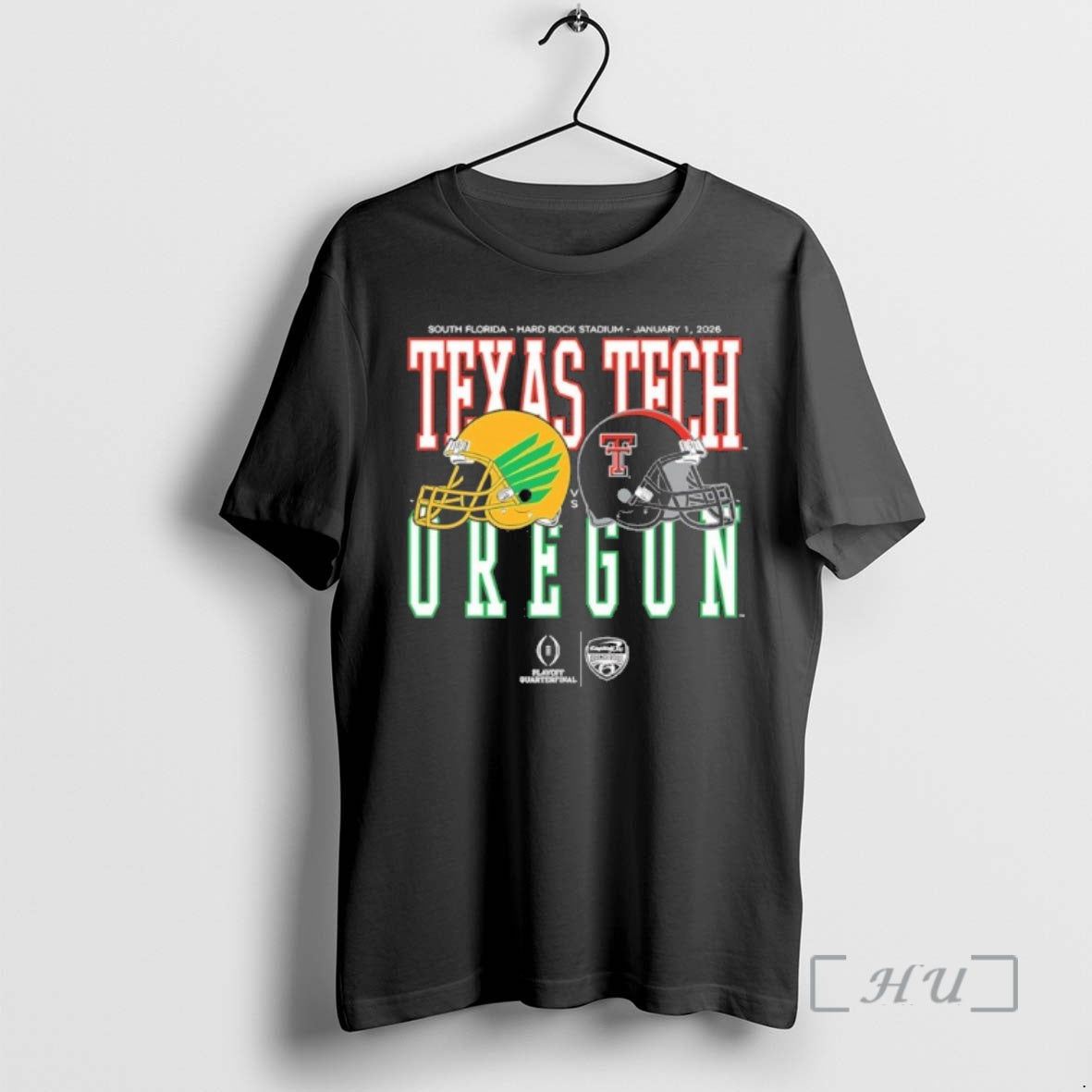 Trending Capital One Orange Bowl 2026 Oregon Vs Texas Tech Helmet Matchup Premium T Shirts Hoodie, Sweatshirt | DripVista.com