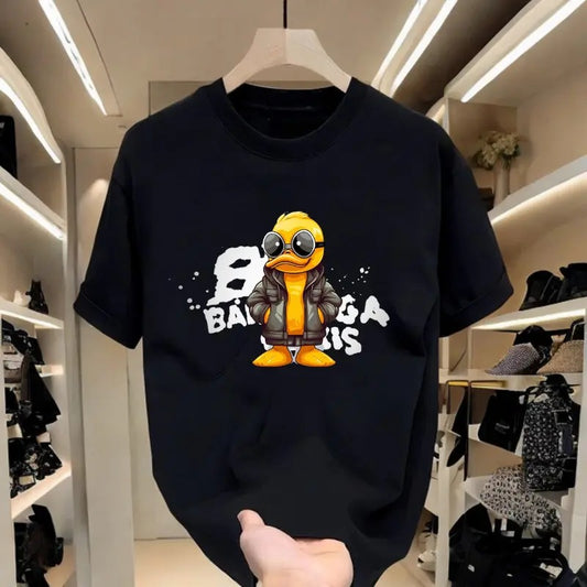 Trending Cartoon Duck! Comfort - fit, Short - sleeve T - shirt, Vivid Print, Perfect for Casual Hangouts and Weekend Adventures
