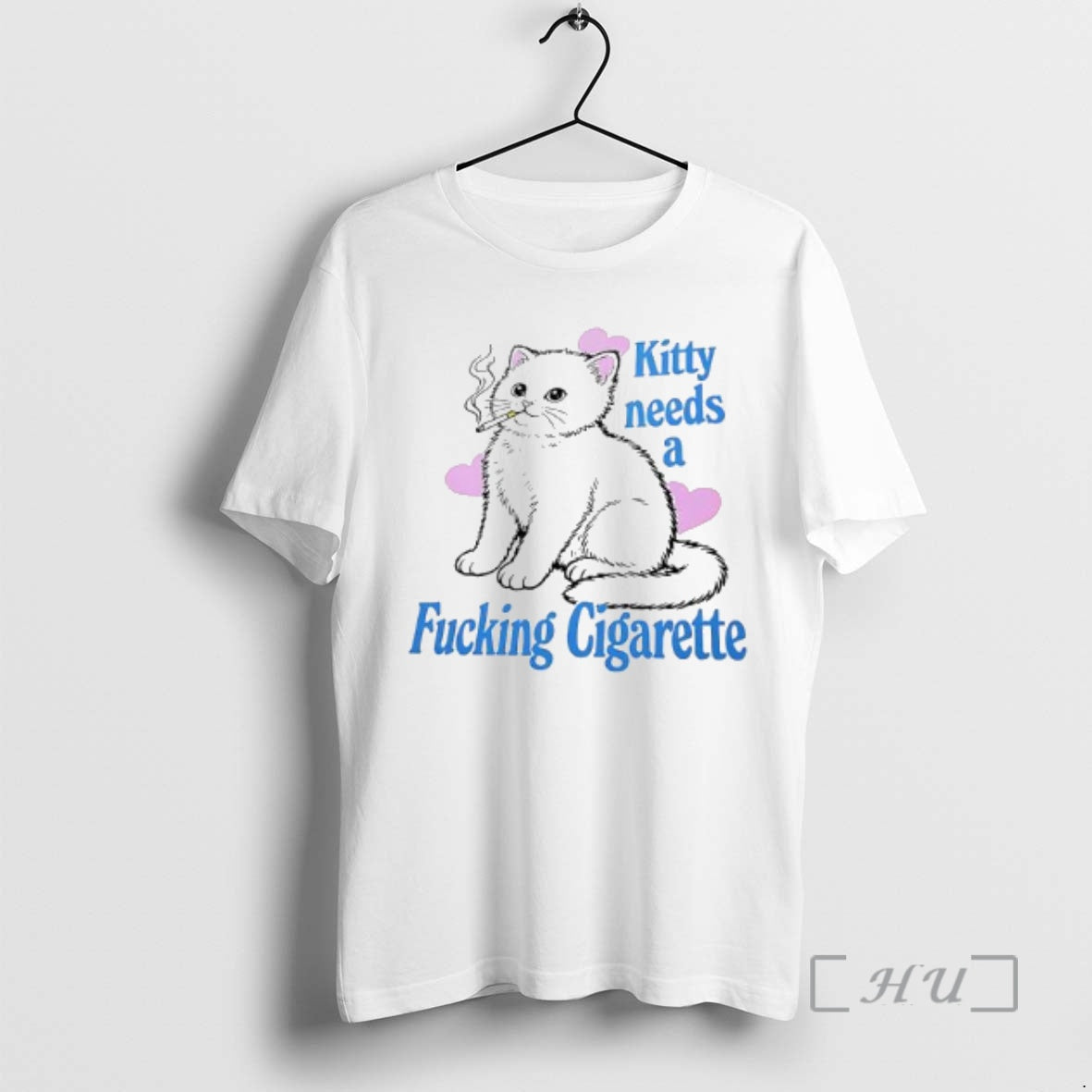 Trending Cat Kitty Needs A Fucking Cigarette Graphic T-Shirts, Hoodie, Sweatshirt | DripVista.com
