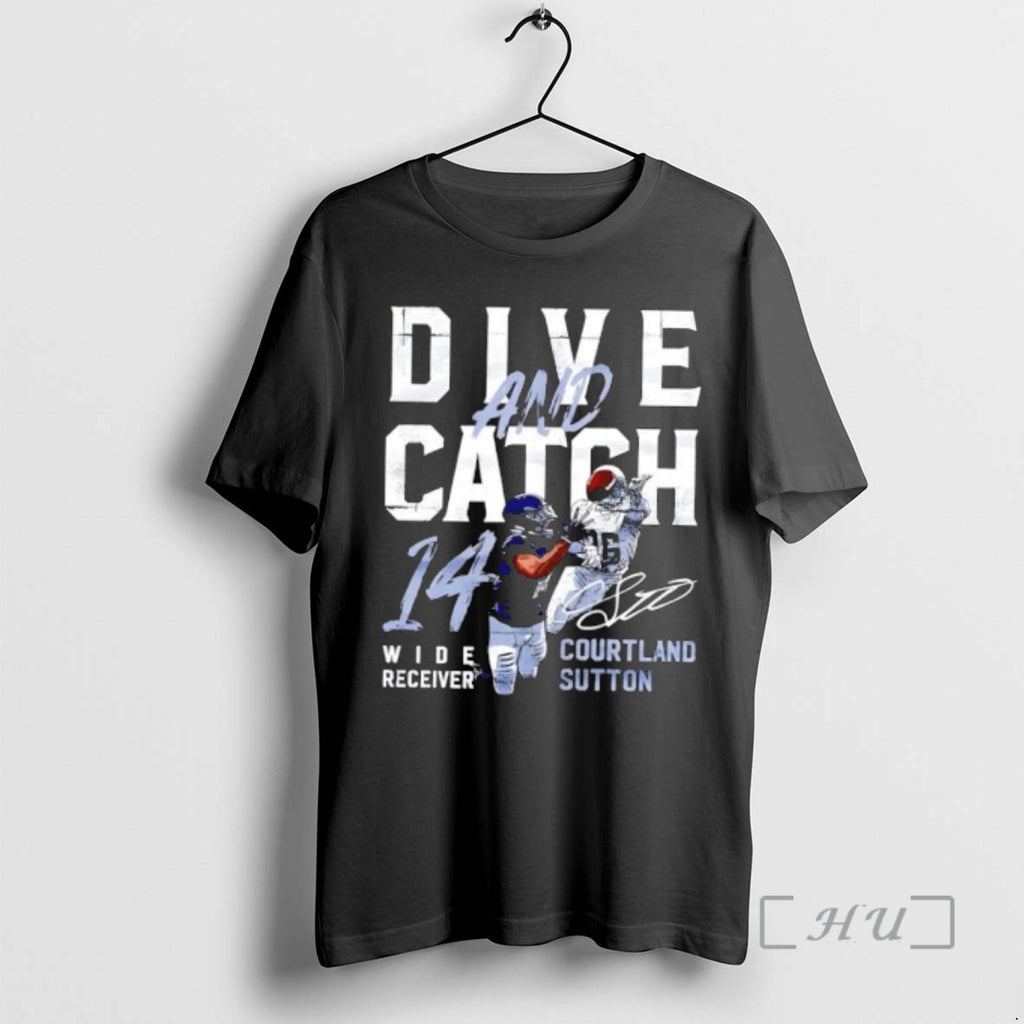 Trending Courtland Sutton Dive And Catch T-Shirts, Hoodie, Sweatshirt | DripVista.com