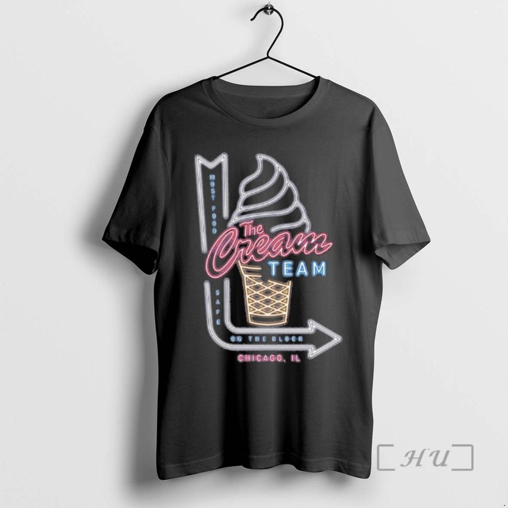 Trending Cream Team Most Food Safe On The Block Neon Chicago Il Premium T Shirts Hoodie, Sweatshirt | DripVista.com