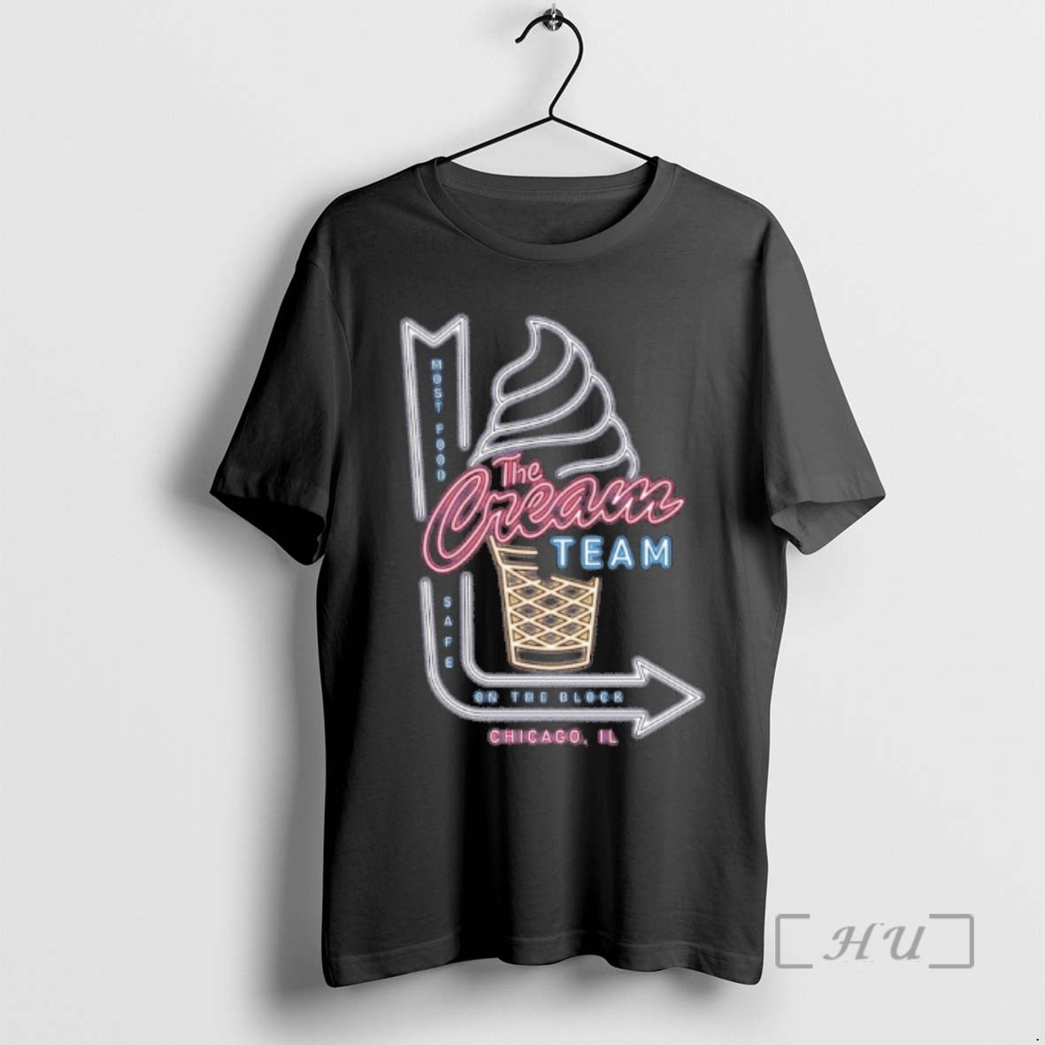 Trending Cream Team Most Food Safe On The Block Neon Chicago Il Premium T Shirts Hoodie, Sweatshirt | DripVista.com