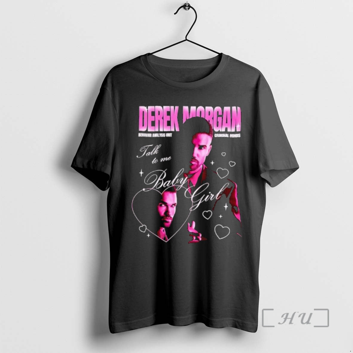 Trending Criminal Minds Derek Morgan Hearts Talk To Me Baby Girl Premium T Shirts Sweater Hoodie, Sweatshirt | DripVista.com