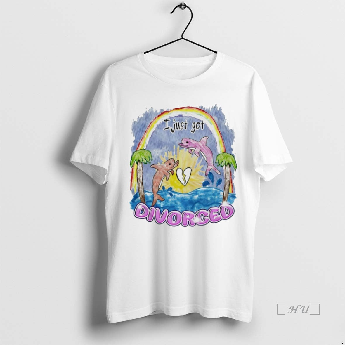 Trending Divorced Dolphins I Just Got Graphic Art T-Shirts, Hoodie, Sweatshirt | DripVista.com