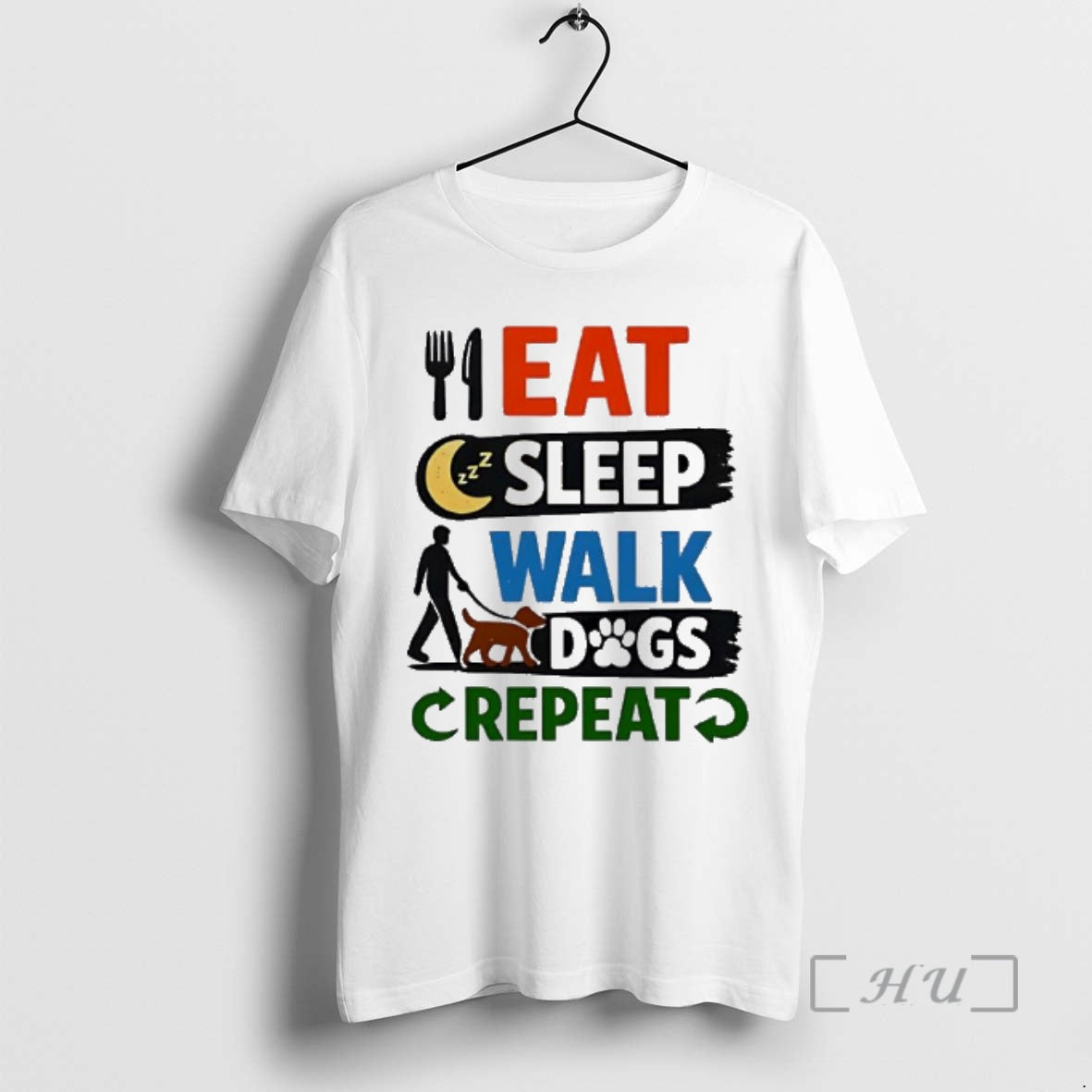 Trending Eat Sleep Walk Dogs Repeat T-Shirts, Hoodie, Sweatshirt | DripVista.com