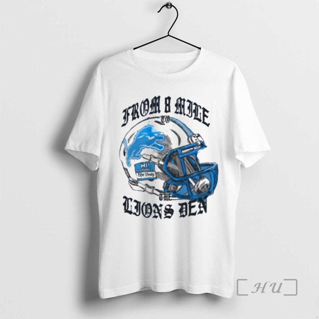Trending Eminem X Detroit Lions From 8 Mile To The Lions Den Premium T Shirts Hoodie, Sweatshirt | DripVista.com