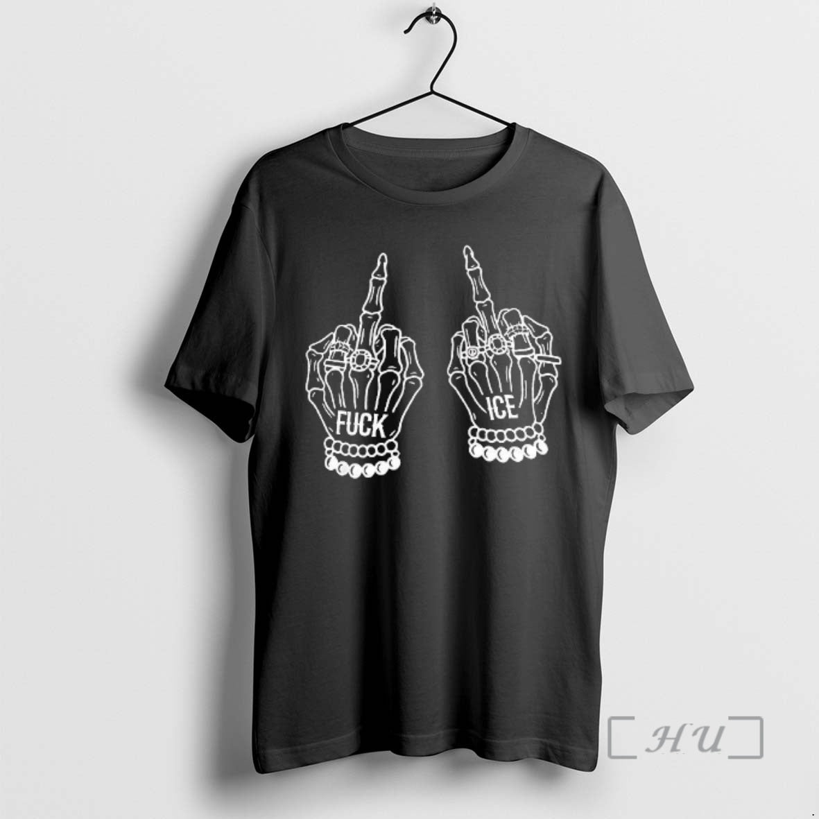 Trending Fuck Ice Middle Finger Skull Hand T-Shirts, Hoodie, Sweatshirt | DripVista.com