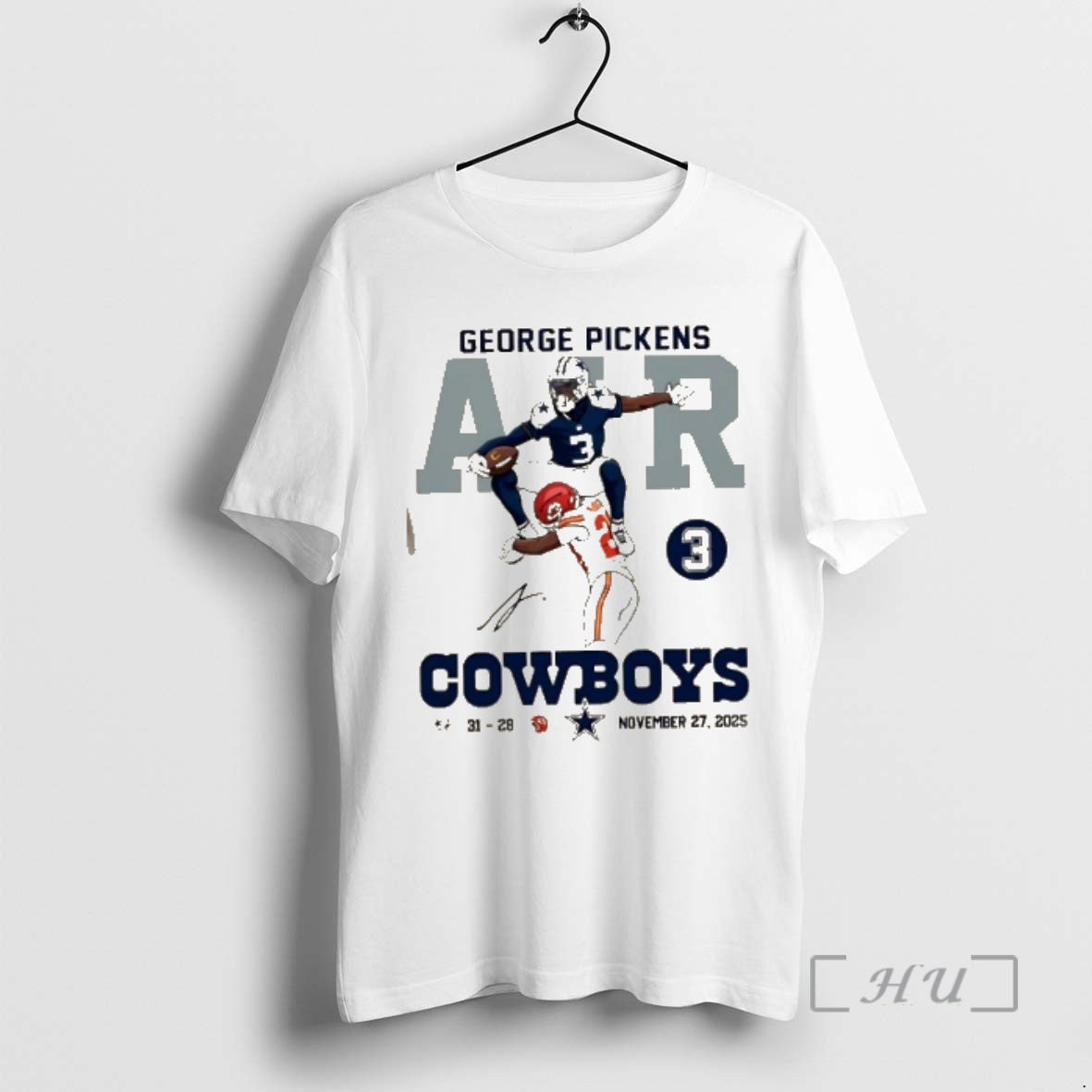 Trending George Pickens Dallas Cowboys Vs Kansas City Chiefs November 27 2025 Premium T Shirts Hoodie, Sweatshirt