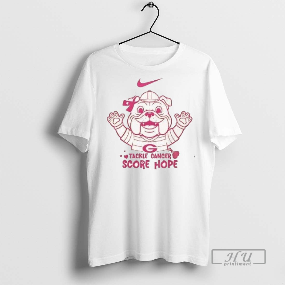 Trending Georgia Bulldogs Tackle Cancer Score Hope 2 Sided T Shirt