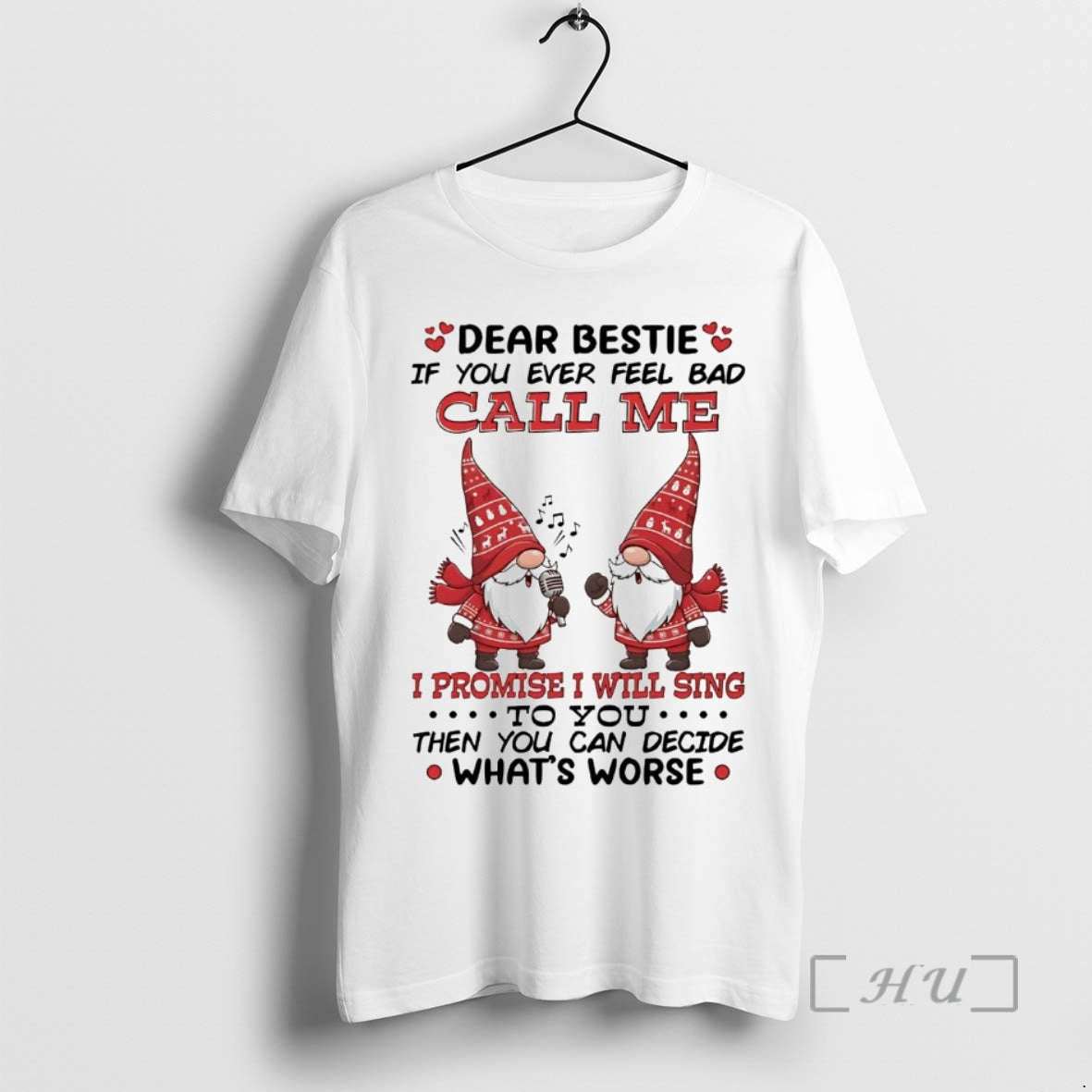 Trending Gnome Dear Bestie If You Ever Feel Bad Call Me Premium T Shirts Sweater Hoodie, Sweatshirt | DripVista.com