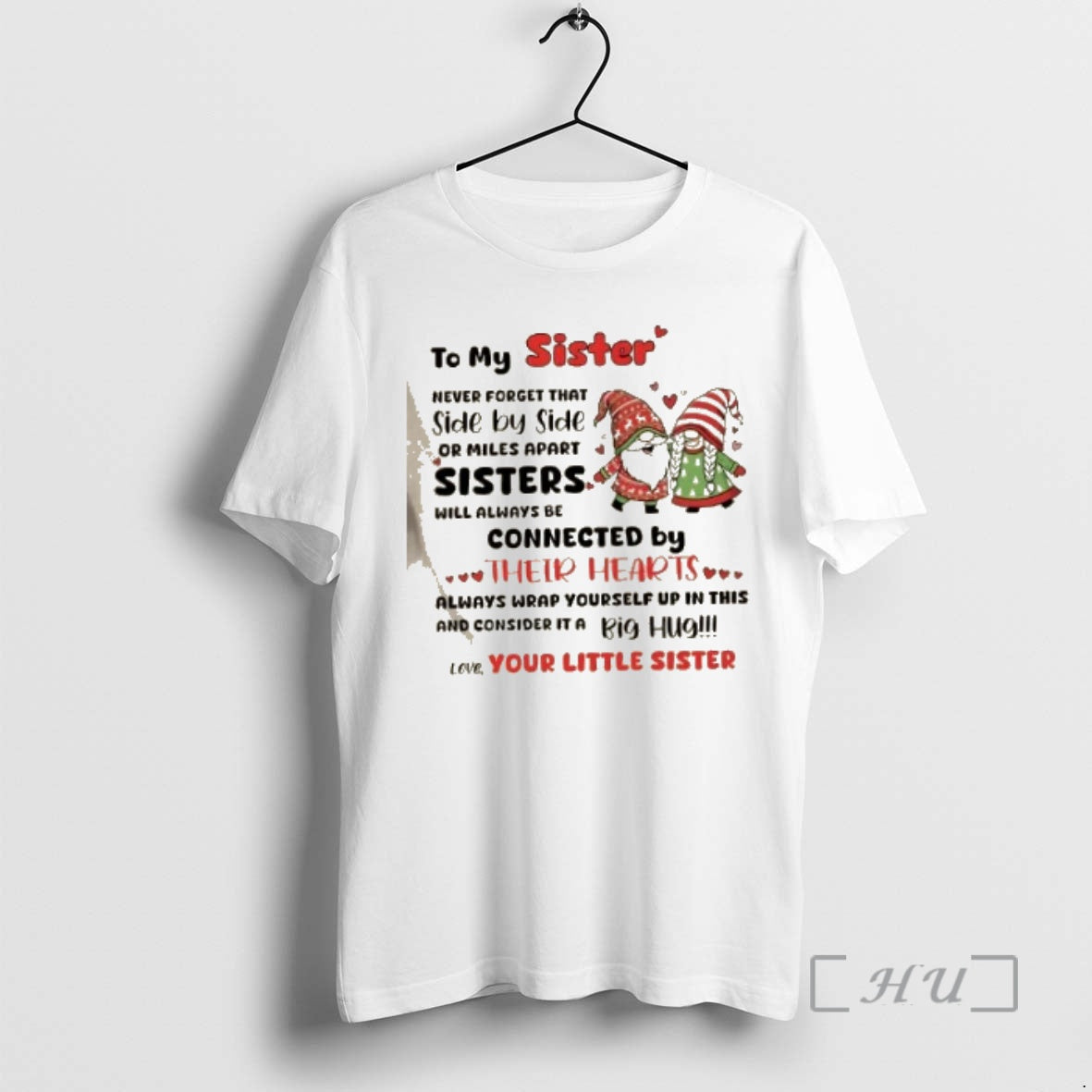 Trending Gnomes To My Sister Never Forget That Side By Side Or Miles Apart Sisters T-Shirts, Hoodie, Sweatshirt