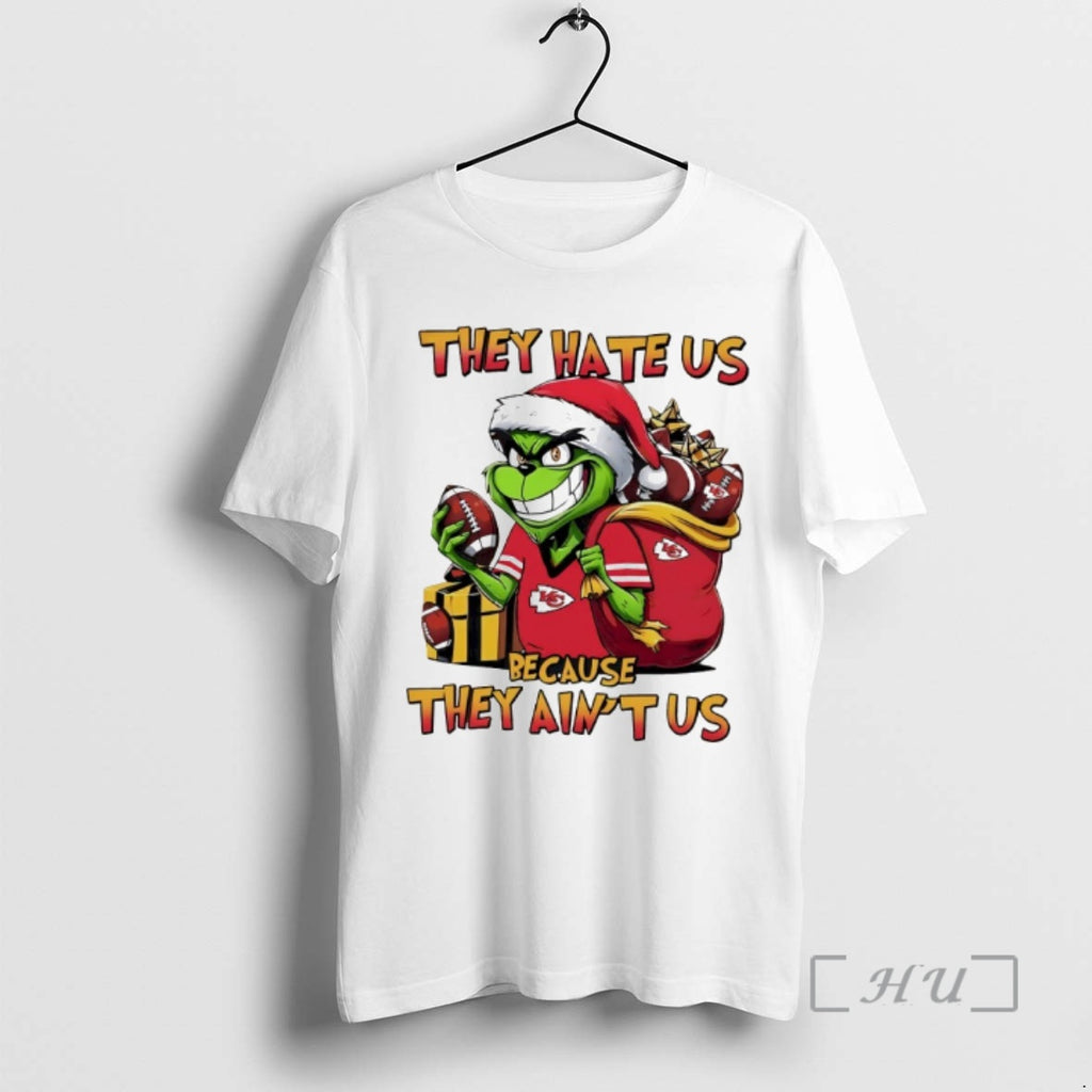 Trending Grinch Kansas City Chiefs They Hate Us Because They Aint Us Premium T Shirts Hoodie, Sweatshirt | DripVista.com