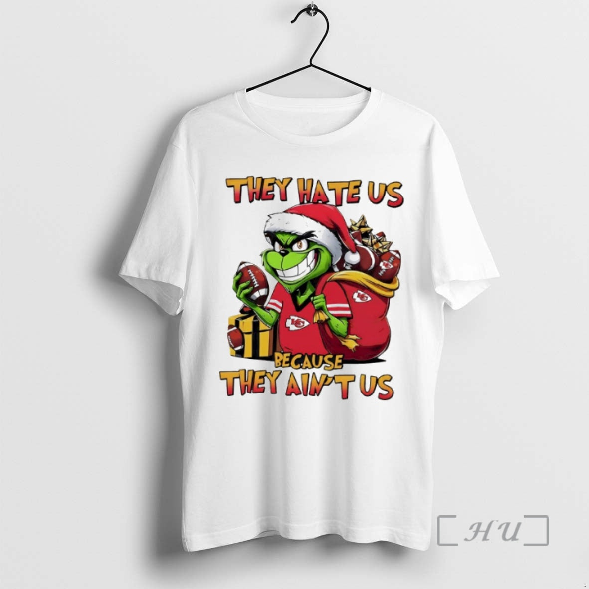 Trending Grinch Kansas City Chiefs They Hate Us Because They Aint Us Premium T Shirts Hoodie, Sweatshirt | DripVista.com