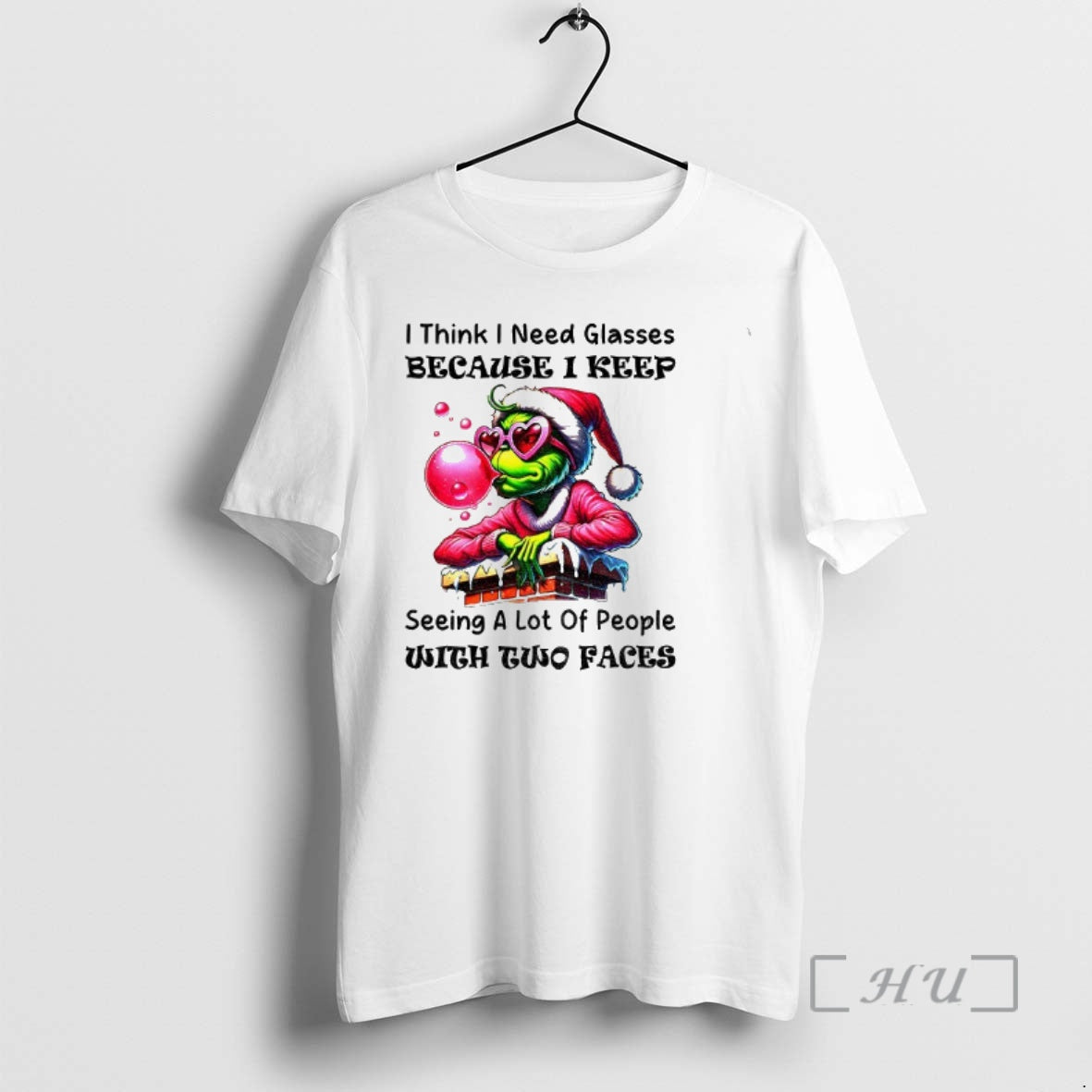 Trending Grinch Santa I Think I Need Glasses Because I Keep Seeing A Lot Of T-Shirts, Hoodie, Sweatshirt | DripVista.com
