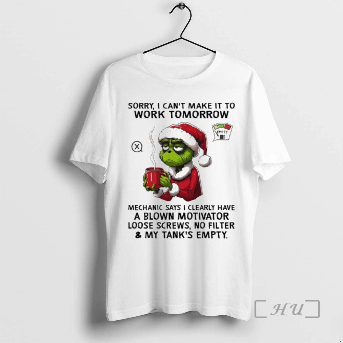 Trending Grinch Santa Suit Sorry I Cant Make It To Work Tomorrow Premium T Shirts Hoodie, Sweatshirt | DripVista.com