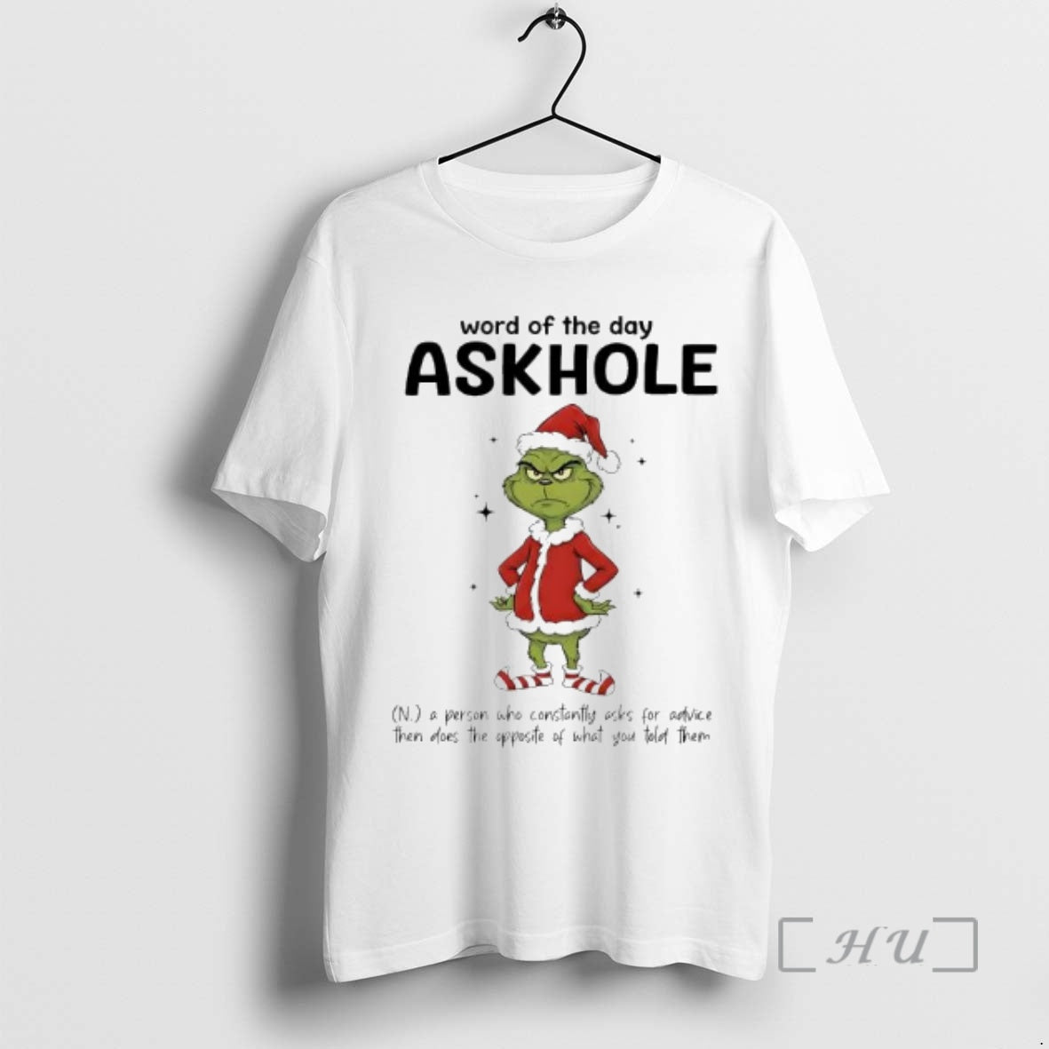 Trending Grinch Santa Suit Word Of The Day Askhole T-Shirts, Hoodie, Sweatshirt | DripVista.com