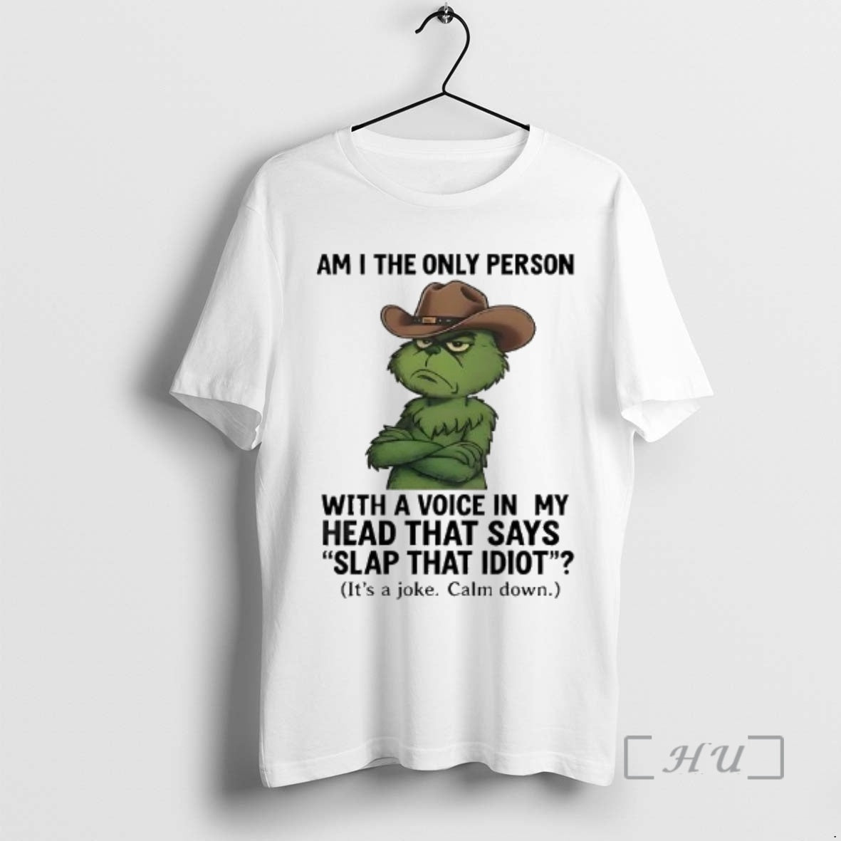 Trending Grinch Am I The Only Person With A Voice In My Head Premium T-Shirts, Hoodie, Sweatshirt | DripVista.com