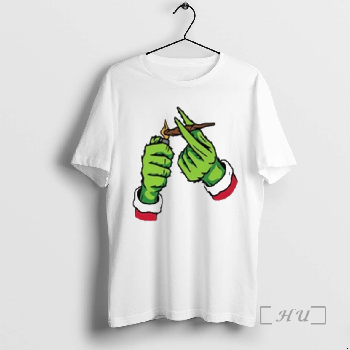 Trending Grinch Hand Smoking Cannabis Funny Christmas T-Shirts, Hoodie, Sweatshirt | DripVista.com