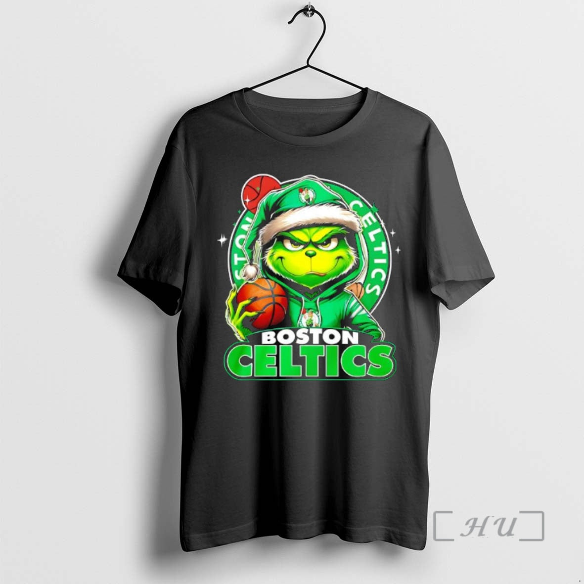 Trending Grinch Wearing Santa X Boston Celtics Hat Christmas T-Shirts, Hoodie, Sweatshirt | DripVista.com