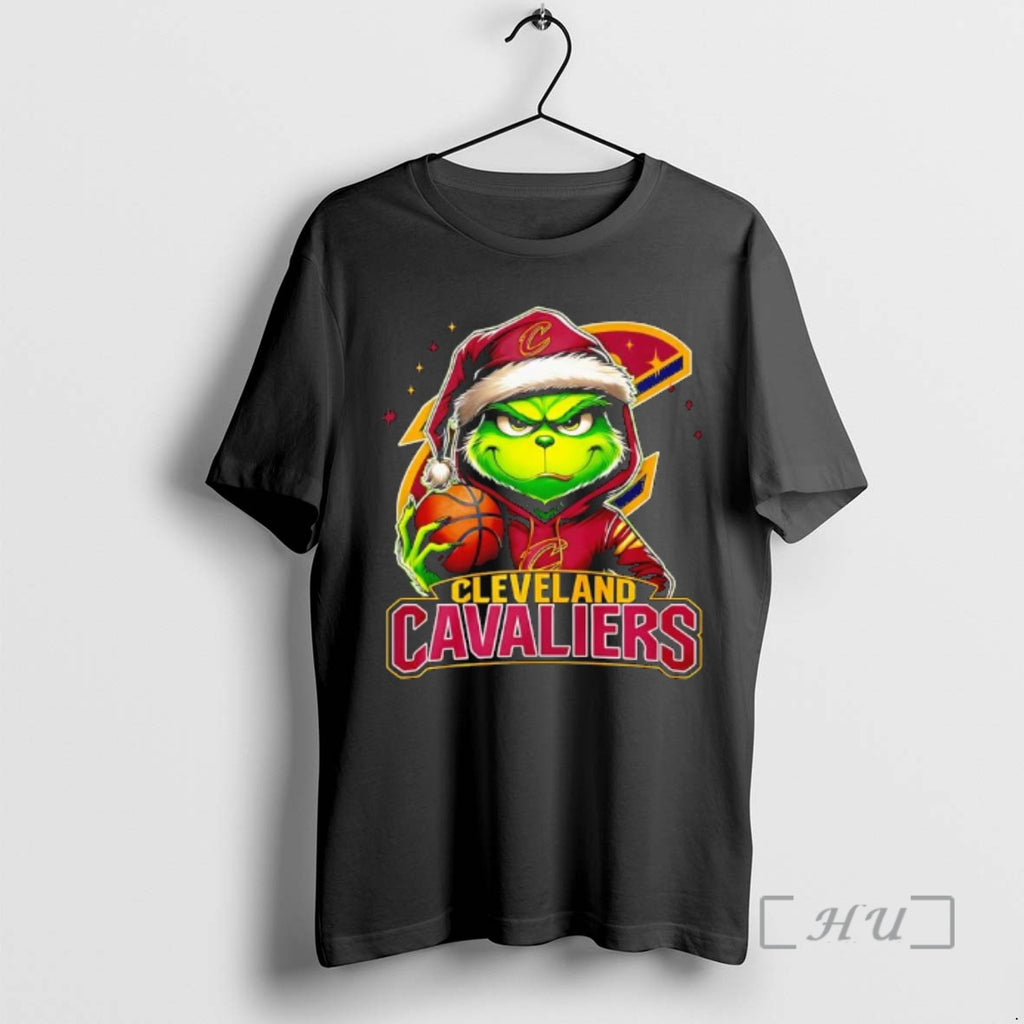 Trending Grinch Wearing Santa X Cleveland Cavaliers Hat Christmas T-Shirts, Hoodie, Sweatshirt | DripVista.com