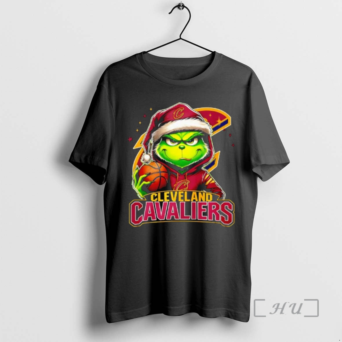 Trending Grinch Wearing Santa X Cleveland Cavaliers Hat Christmas T-Shirts, Hoodie, Sweatshirt | DripVista.com
