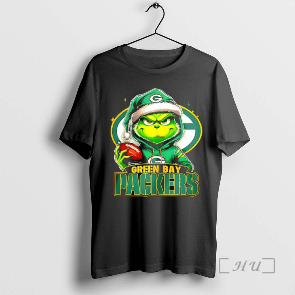 Trending Grinch Wearing Santa X Green Bay Packers Hat Christmas T-Shirts, Hoodie, Sweatshirt | DripVista.com