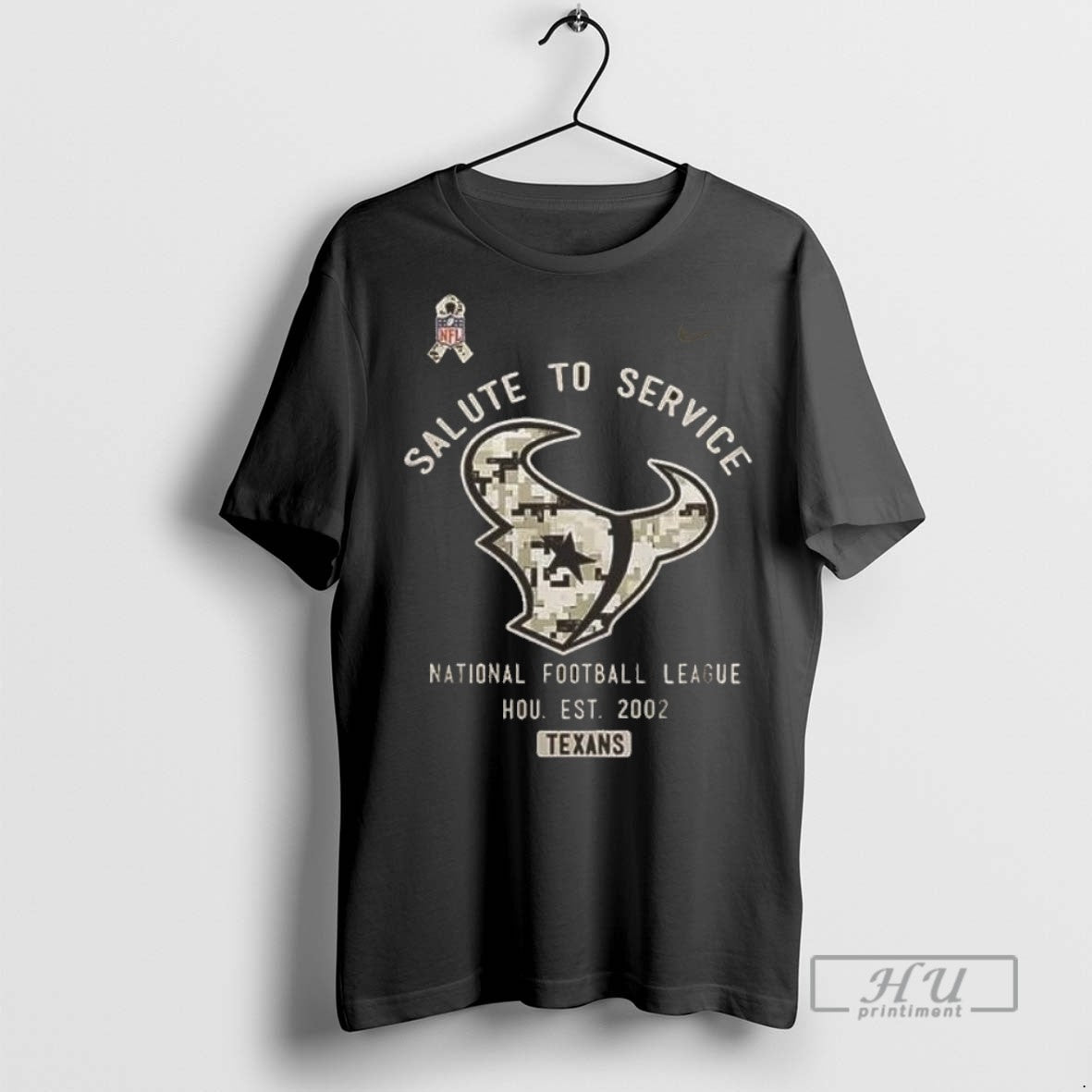 Trending Houston Texans 2025 Salute To Service 2 Sided T Shirt