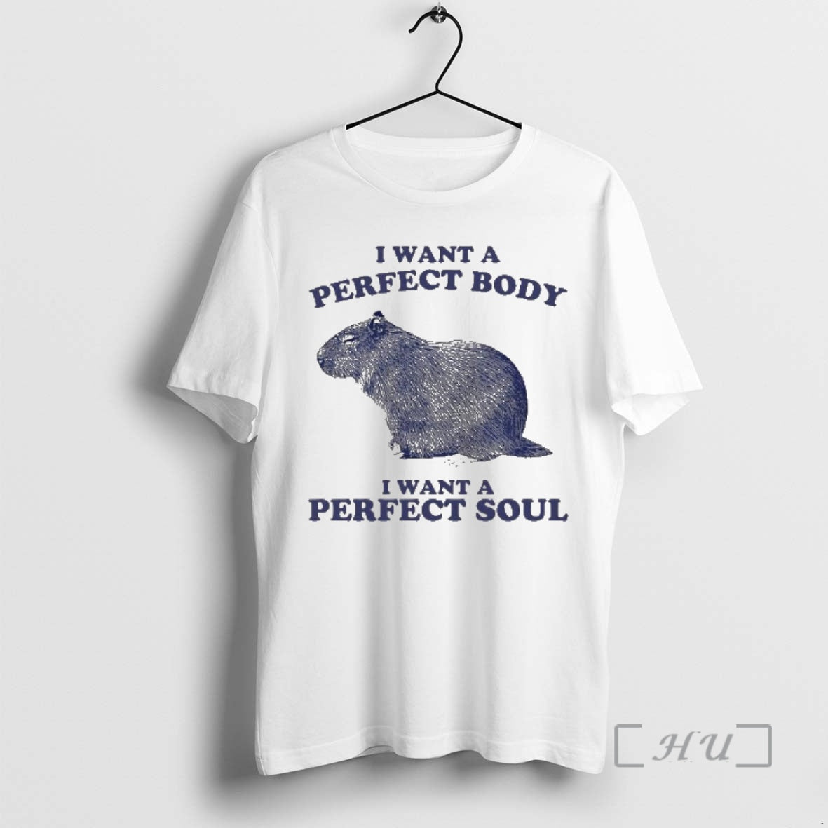 Trending I Want A Perfect Body I Want A Perfect Soul Capybara Premium T Shirts Hoodie, Sweatshirt | DripVista.com